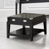 Side Table Military - Black finish | nickel finish - - Furniture - Tipplergoods