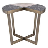 Side Table Turino - Brushed brass finish | grey marble | beige marble - - Furniture - Tipplergoods