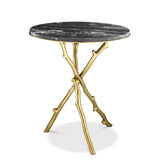 Side Table Westchester gold finish marble top - Furniture - Tipplergoods