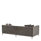 Sofa Sienna - Savona grey velvet | brushed brass finish legs - - Furniture - Tipplergoods