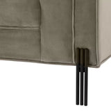 Sofa Sienna - Savona greige velvet | black finish legs - - Furniture - Tipplergoods