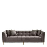 Sofa Sienna - Savona greige velvet | black finish legs - - Furniture - Tipplergoods