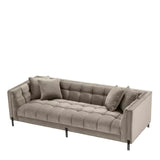 Sofa Sienna - Savona grey velvet | brushed brass finish legs - - Furniture - Tipplergoods