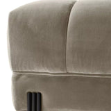 Stool Sienna - Savona greige velvet | black finish legs - - Furniture - Tipplergoods