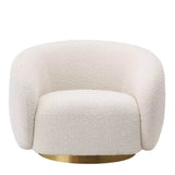 Swivel Chair Brice bouclé cream - Furniture - Tipplergoods