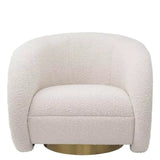 Swivel Chair Cristo bouclé cream - Furniture - Tipplergoods