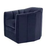 Swivel Chair Delancey savona midnight blue velvet - Furniture - Tipplergoods