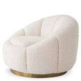 Swivel Chair Inger bouclé cream - Furniture - Tipplergoods