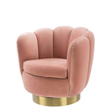 Swivel Chair Mirage savona nude velvet - Furniture - Tipplergoods
