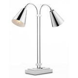 Symmetry Double Desk Lamp - Polished Nickel - - Decor - Tipplergoods