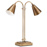 Symmetry Double Desk Lamp - Antique Brass - - Decor - Tipplergoods
