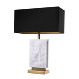Table Lamp Charleston ant brass fin incl shade