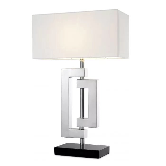 Table Lamp Leroux polished ss incl shade - Decor - Tipplergoods