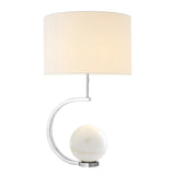 Table Lamp Luigi - Honed white marble | nickel finish - - Decor - Tipplergoods