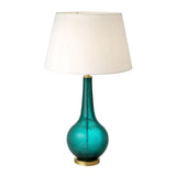 Table Lamp Massaro turquoise matte brass finish - Decor - Tipplergoods