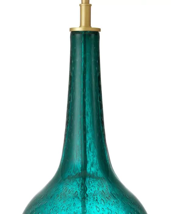 Table Lamp Massaro turquoise matte brass finish - Decor - Tipplergoods