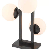 Table Lamp Pascal - Bronze highlight finish | white glass - - Decor - Tipplergoods