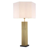 Table Lamp Viggo antique brass fin incl shade