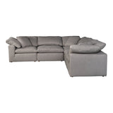 Terra Condo Classic L Modular Sectional Livesmart Fabric - White - - Furniture - Tipplergoods