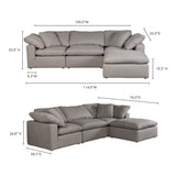 Terra Condo Lounge Modular Sectional Livesmart Fabric - Grey - - Furniture - Tipplergoods