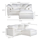Terra Condo Nook Modular Sectional Livesmart Fabric - White - - Furniture - Tipplergoods