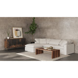 Terra Condo Ottoman Livesmart Fabric - White - - Furniture - Tipplergoods