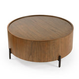 Tori Round Cocktail Table - Natural Wood - - Furniture - Tipplergoods