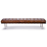Tufted Gallery Bench - Cigar - - Furniture - Tipplergoods