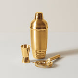 Tuscany Classics Gold Shaker Set w/ Strainer & Jig - Barware - Tipplergoods