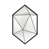 Vlad Hexagonal Wall Mirror - Black Lacquer - - Decor - Tipplergoods