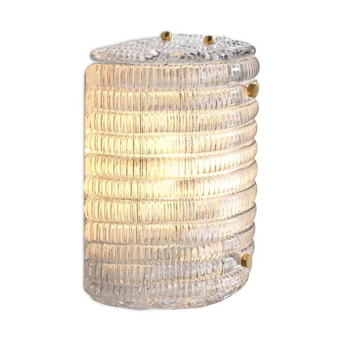 Wall Lamp Elix clear glass antique brass finish - Decor - Tipplergoods