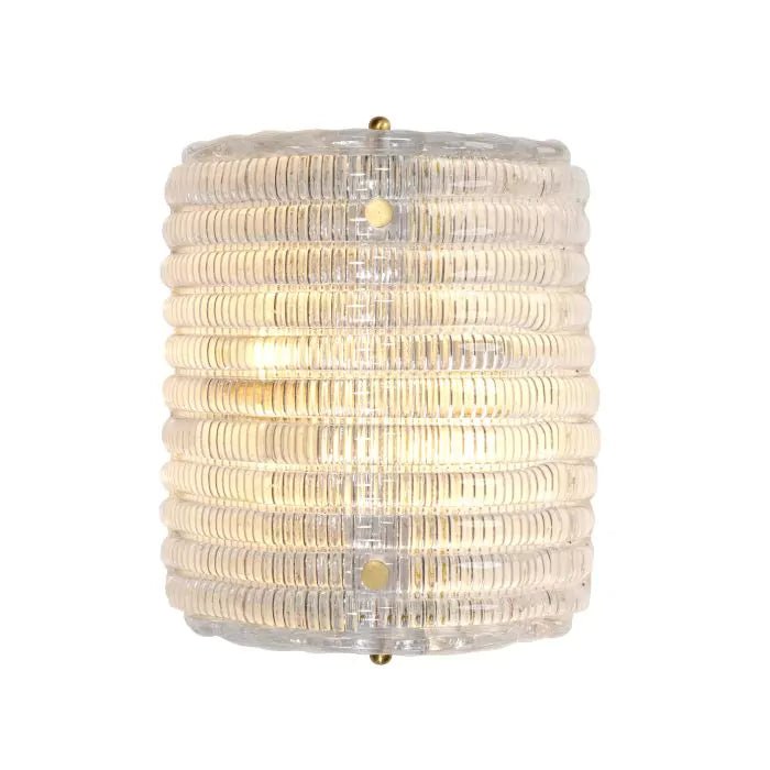 Wall Lamp Elix clear glass antique brass finish - Decor - Tipplergoods