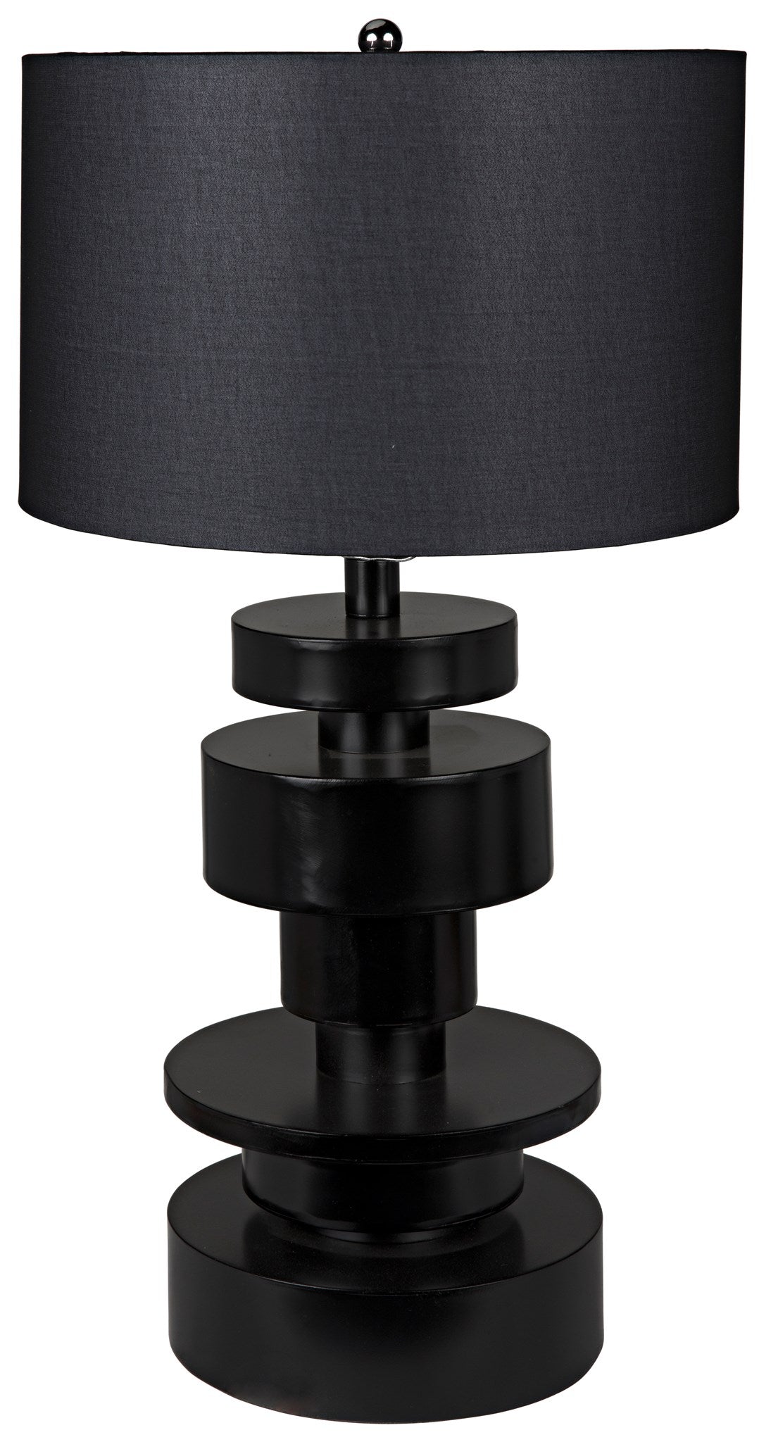 Wilton Table Lamp, Black Metal with Shade - Decor - Tipplergoods