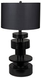 Wilton Table Lamp, Black Metal with Shade