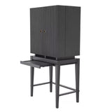 Wine Cabinet Dimitrios charcoal grey oak veneer - Furniture - Tipplergoods