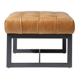 Wyatt Leather Bench Tan - Brown - - Furniture - Tipplergoods