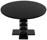 Zig-Zag Base Dining Table, 48", Hand Rubbed Black - Furniture - Tipplergoods
